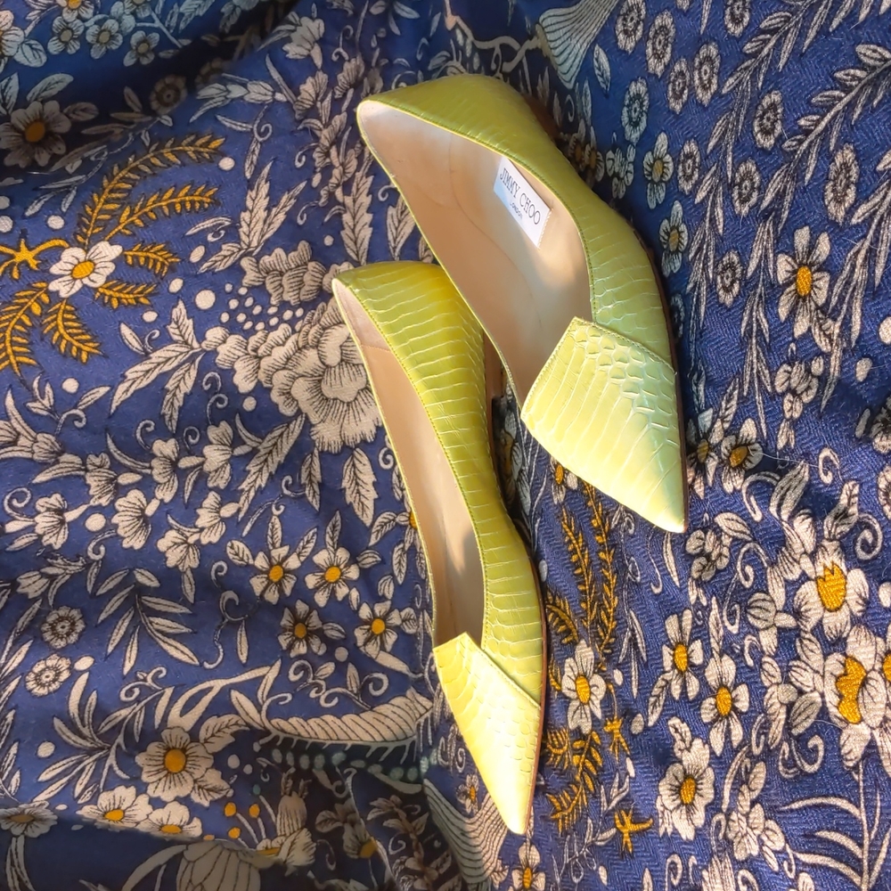 Jimmy Choo Pointed Python Flats